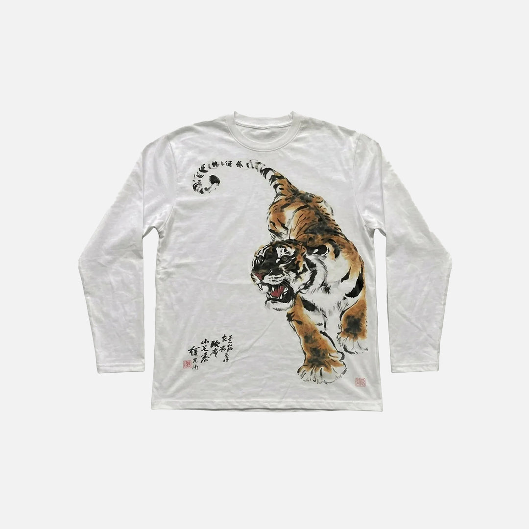 Y2K Tiger Print Long Sleeve T-shirt