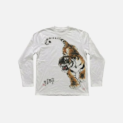 Y2K Tiger Print Long Sleeve T-shirt