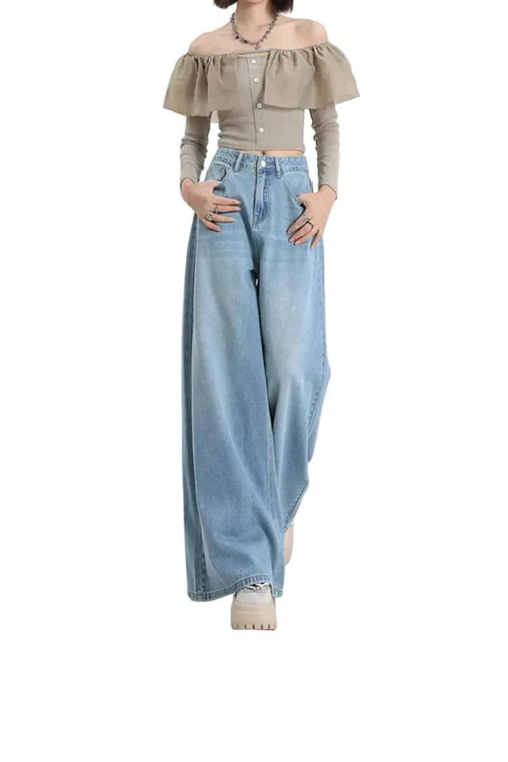 Light Blue Wide Leg Jeans