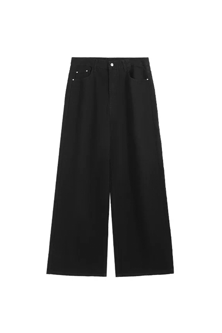 Solid Color High Waist Jeans