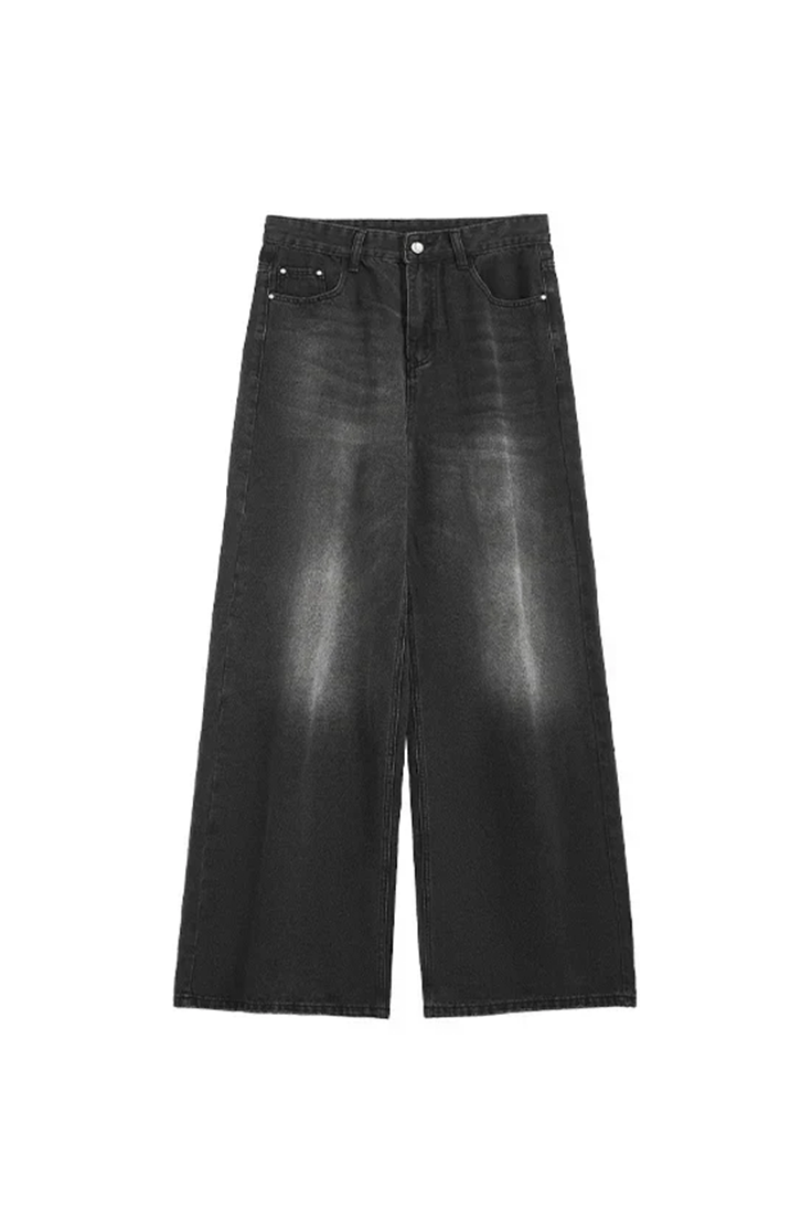 Solid Color High Waist Jeans