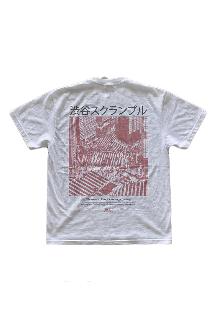 Shibuya Crossroad Graphic Print Summer T-shirt
