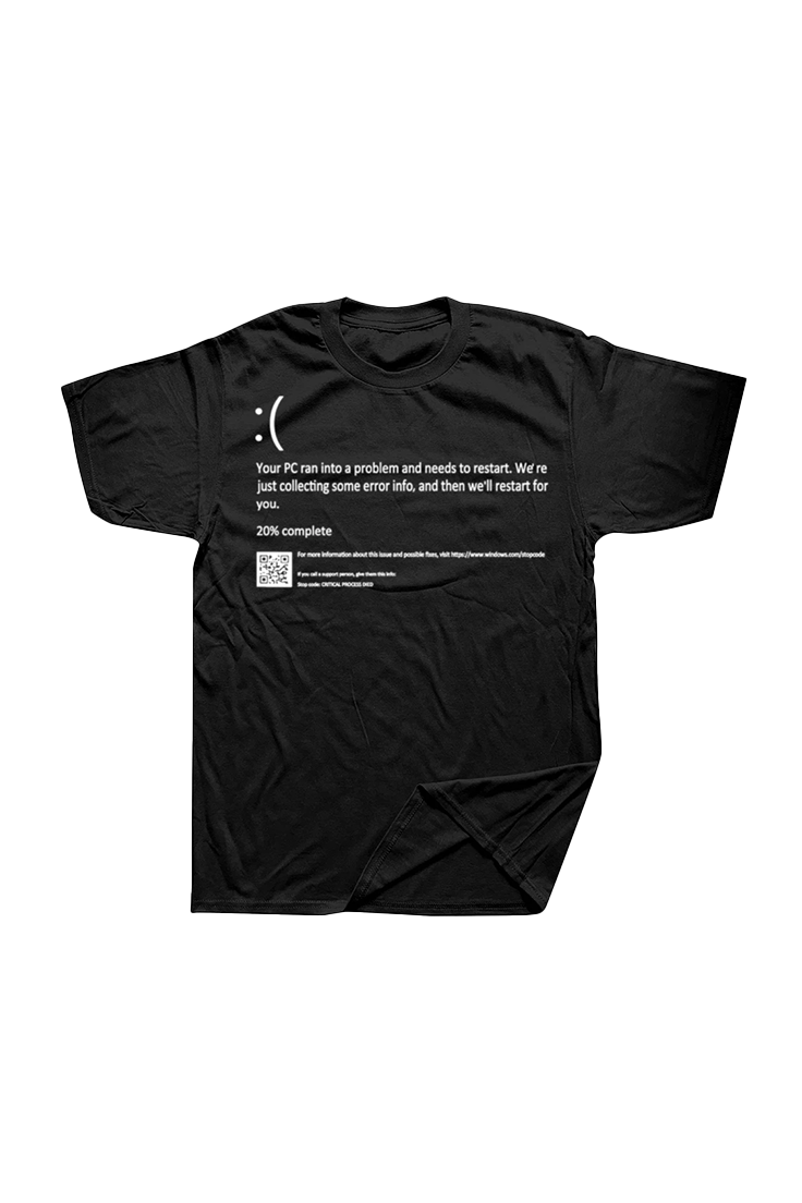 Windows Blue Screen Funny T-shirt
