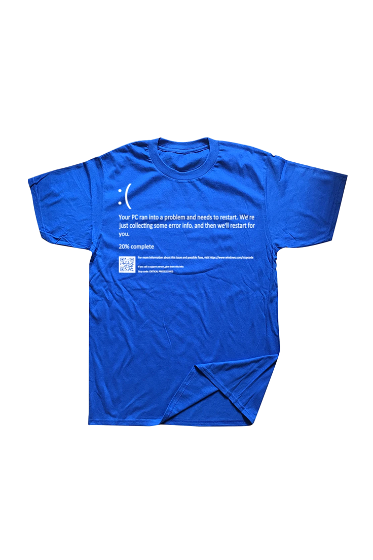 Windows Blue Screen Funny T-shirt