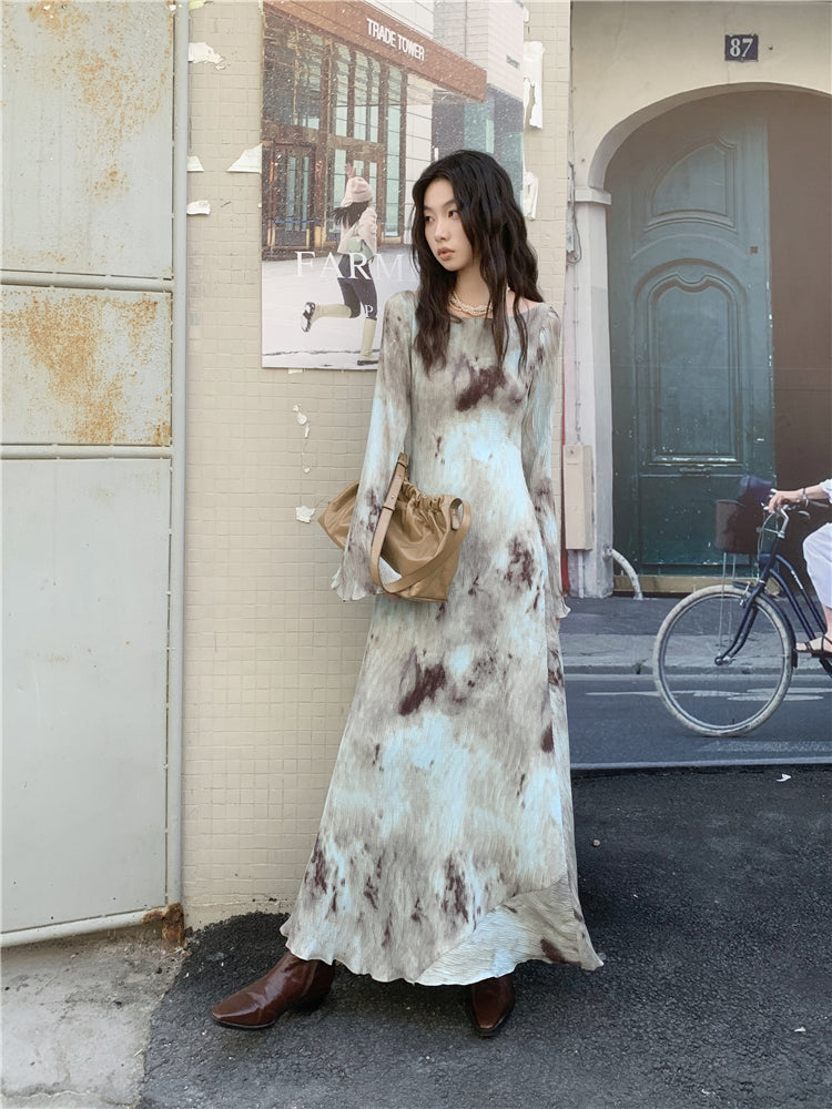 Grunge Tie Dye Maxi Dress