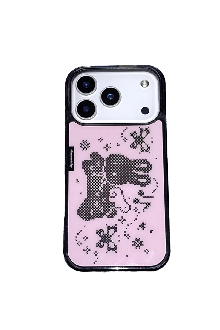 Korean Aesthetic Pixelated Rabbit iPhone Cases
