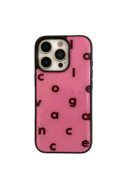 Barbie Core Letters Solid Color iPhone Cases