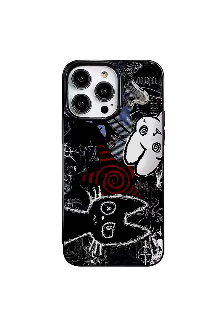 Graffiti Black Cat Pattern iPhone Cases