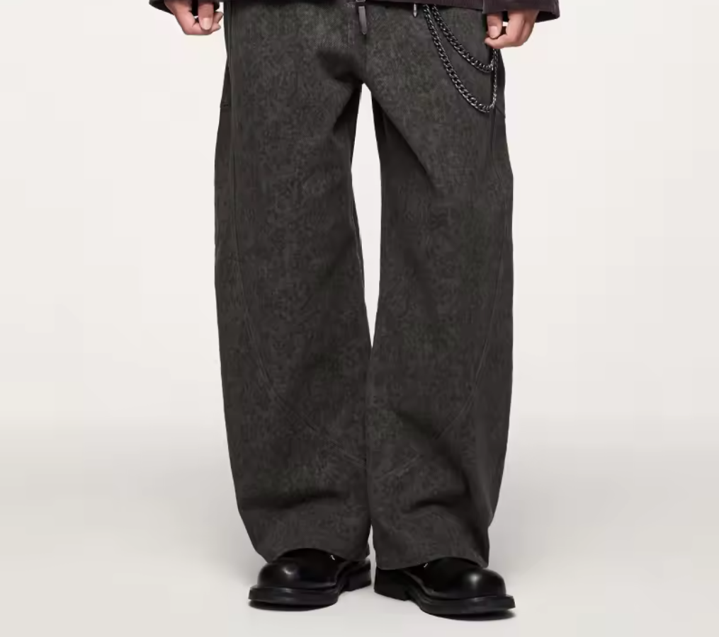 Vintage Leopard Print Straight-leg Pants