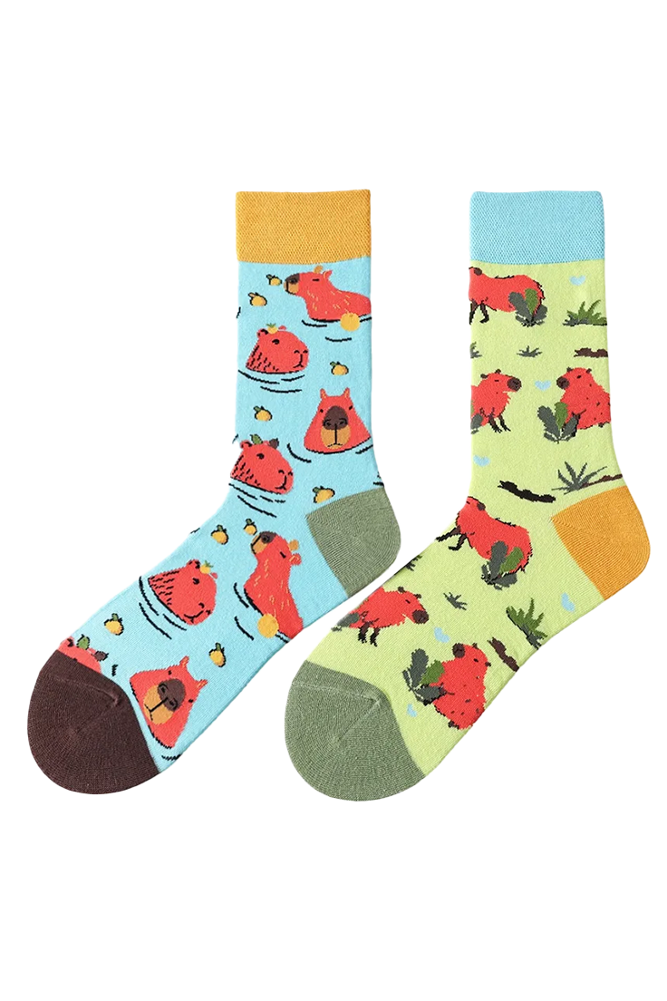 Mismatched Cotton Funny Colorful Socks