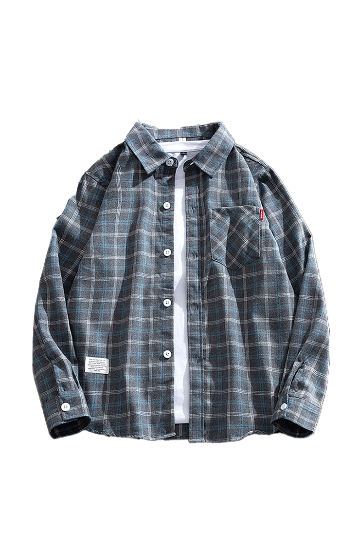 Lazy Girl Korean Style Plaid Shirt