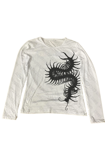 2000s Long Sleeve Anime Print T-shirt