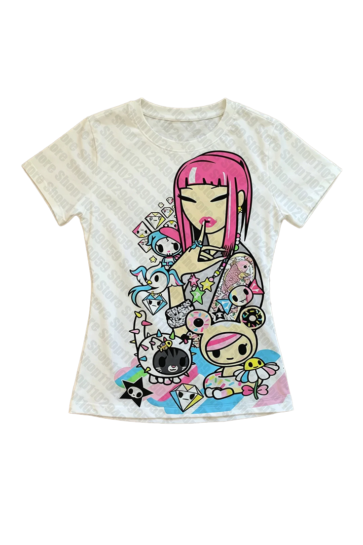 Barbie Core Graphitti Girl Baby Tee