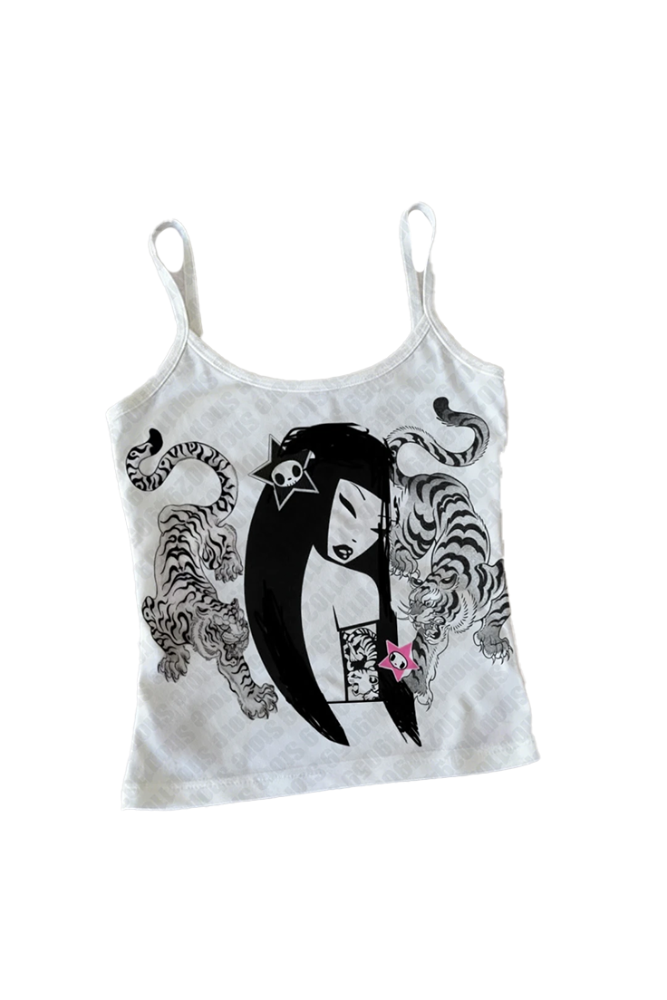 Japanese Print Corset Top