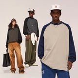 Bold Contrast Color Raglan Sleeve Sweater