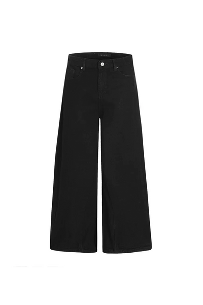 Dunkle Grunge Jeans mit weitem Bein