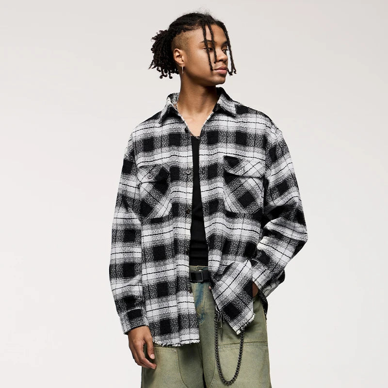 Y2k Plaid Wool Shirt
