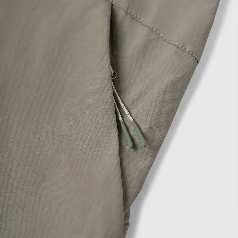 Solid Color Nylon Comfy Straight Leg Pants