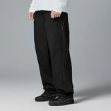 Solid Color Nylon Comfy Straight Leg Pants
