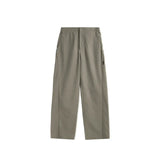 Solid Color Nylon Comfy Straight Leg Pants
