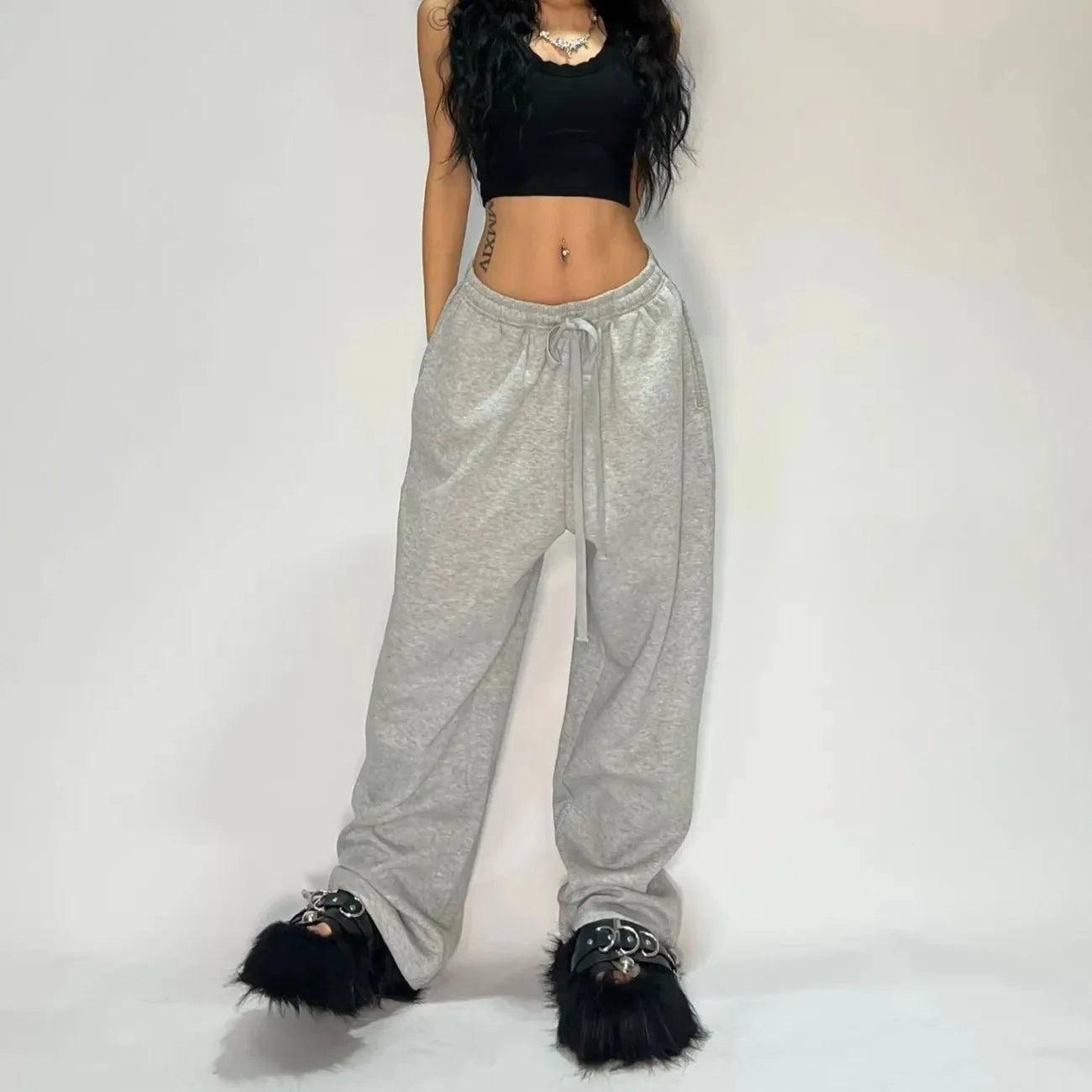 Y2K Stripped Wide Leg Baggy Sweatpants