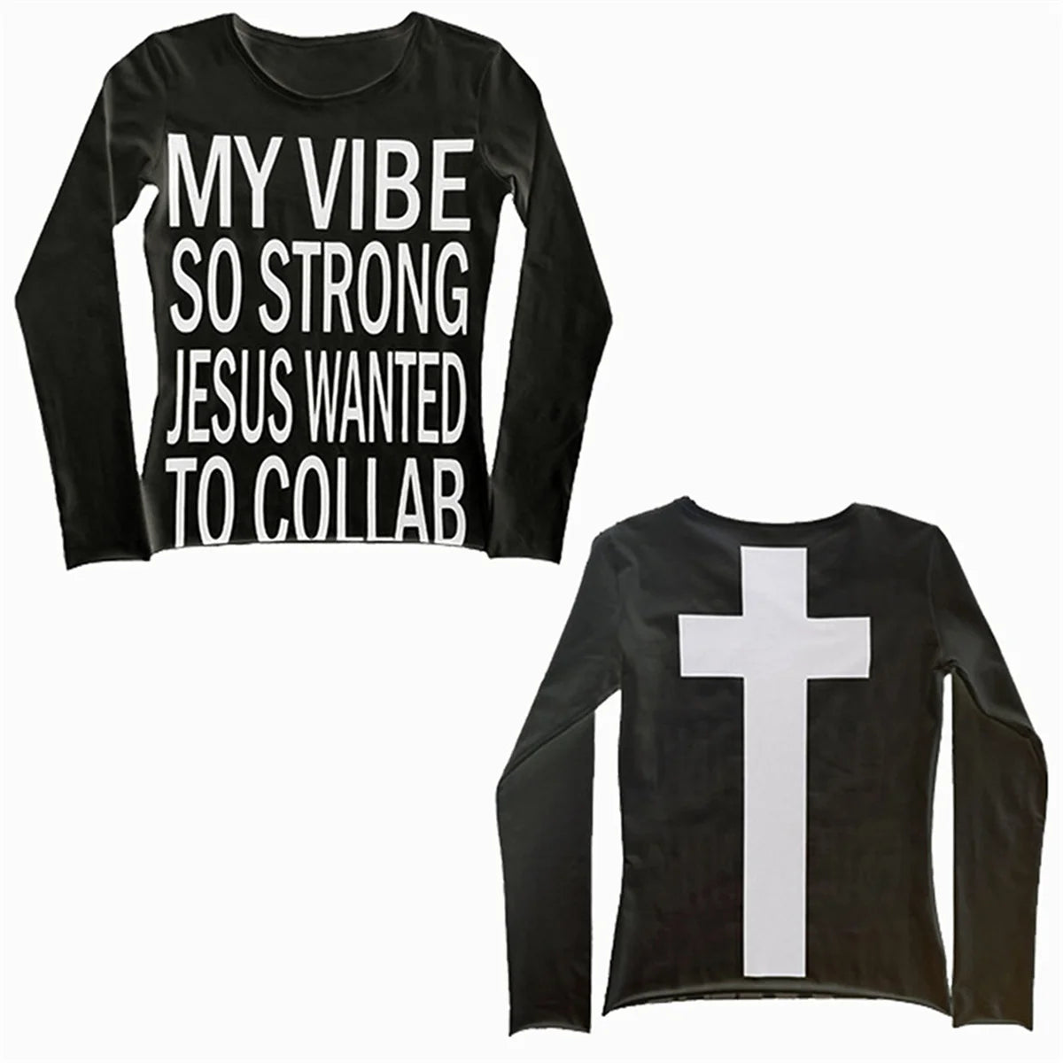 Y2K Letter Printed Long Sleeved T-shirt