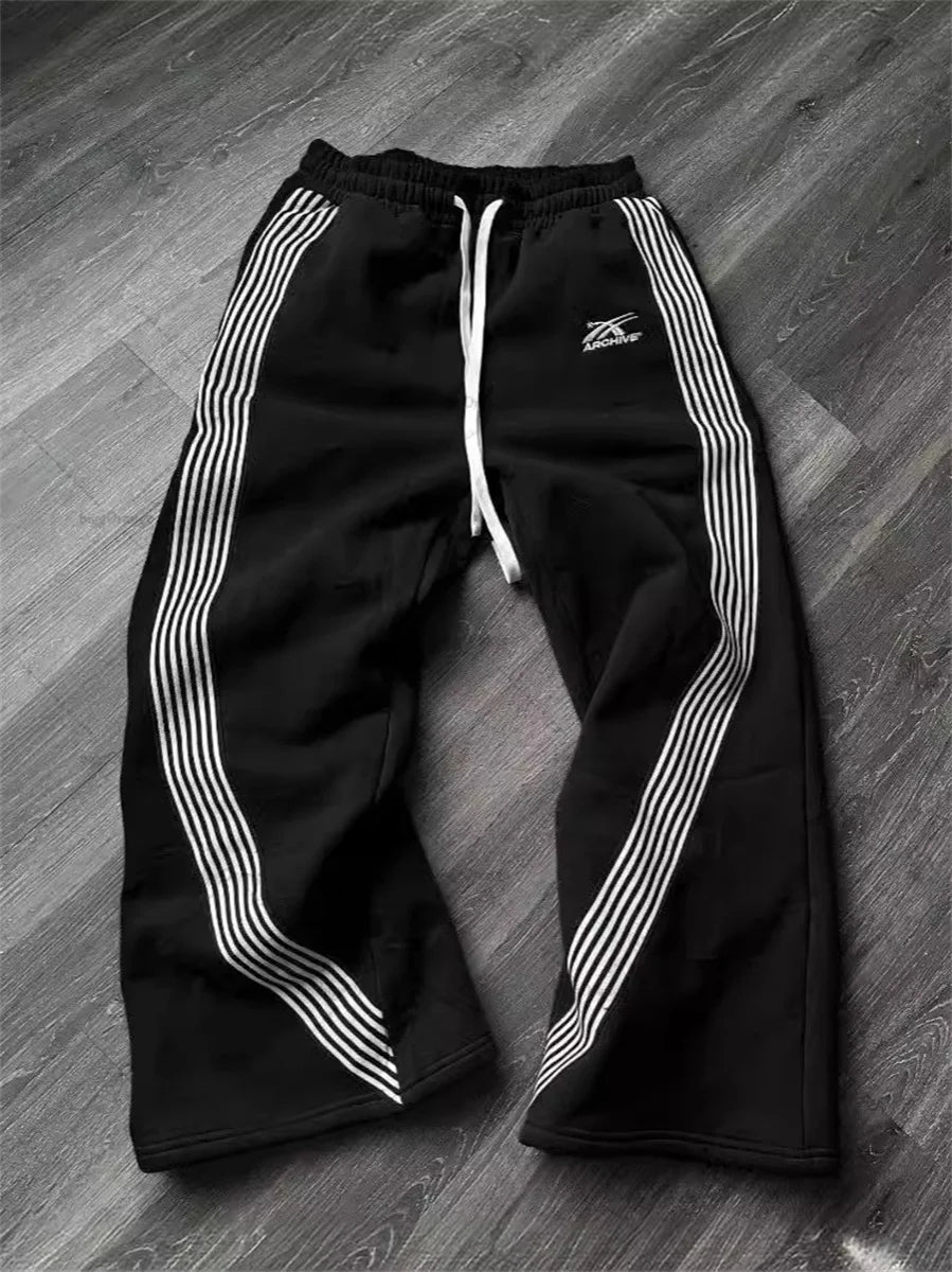 Y2K Stripped Wide Leg Baggy Sweatpants