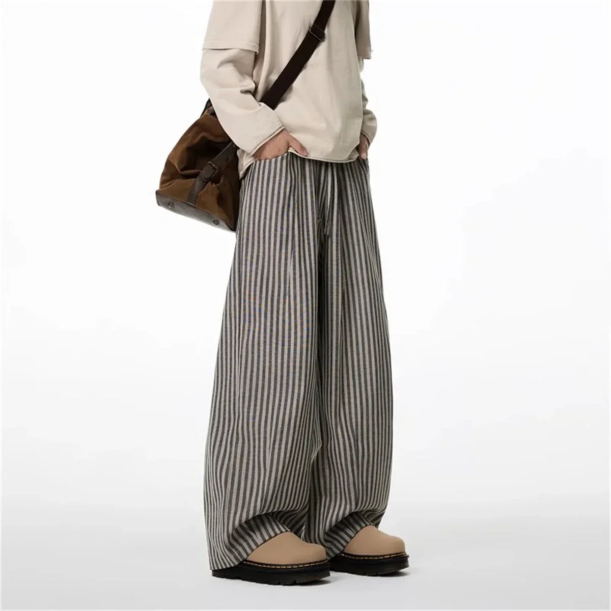 Gothic Striped Baggy Pants