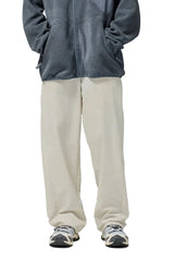 Solid Color Nylon Comfy Straight Leg Pants