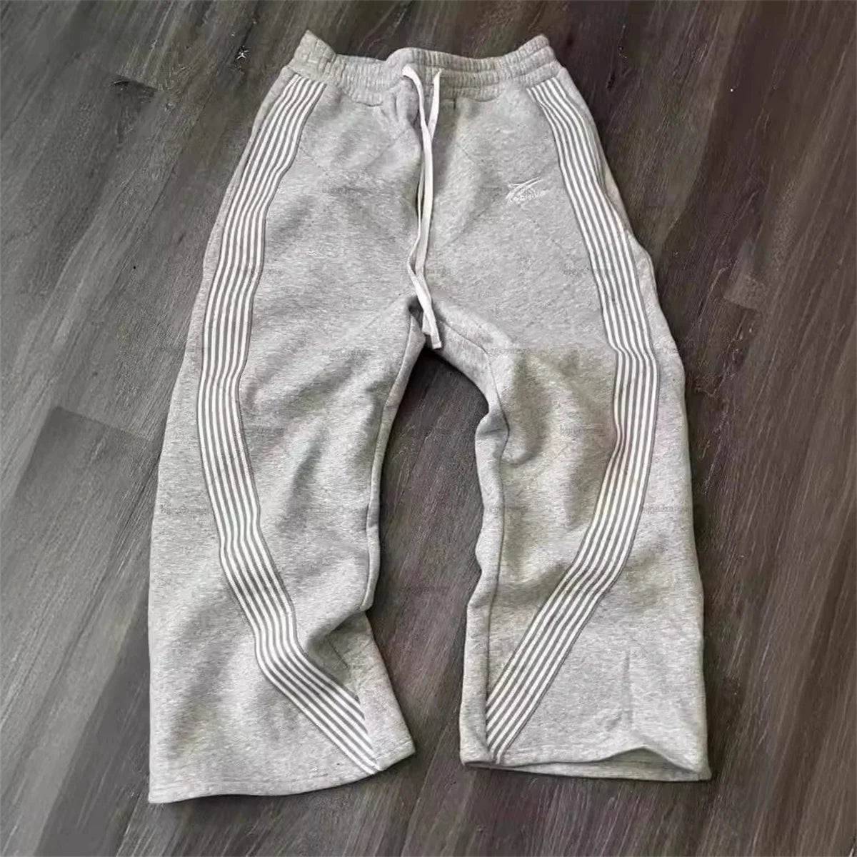 Y2k Embroidered Black Gray Casual Pants