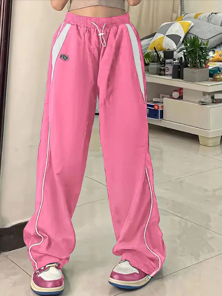 Y2K Cargo Wide Leg Parachute Sweatpants