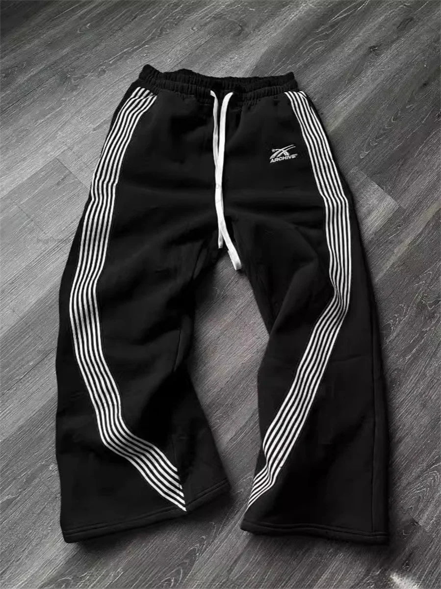 Y2K Stripped Wide Leg Baggy Sweatpants
