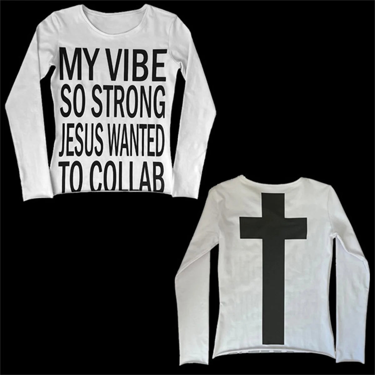 Y2K Letter Printed Long Sleeved T-shirt