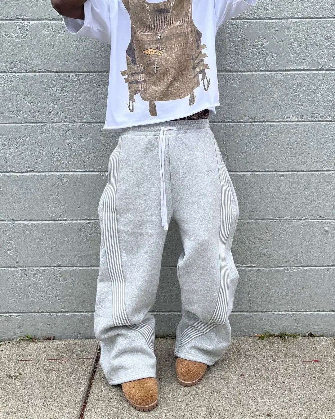 Y2K Stripped Wide Leg Baggy Sweatpants