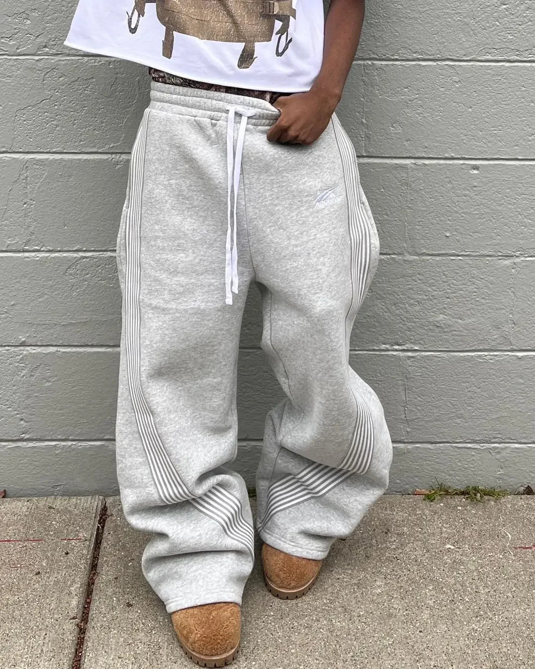 Y2K Stripped Wide Leg Baggy Sweatpants