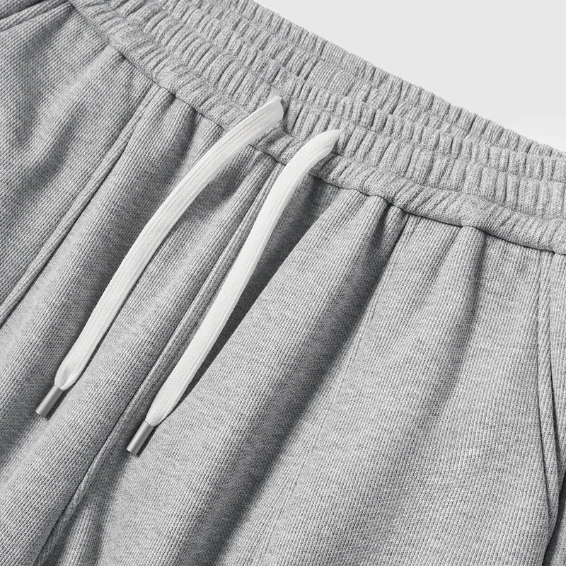 Thick Fleece Solid Color Drawstring Sweatpants