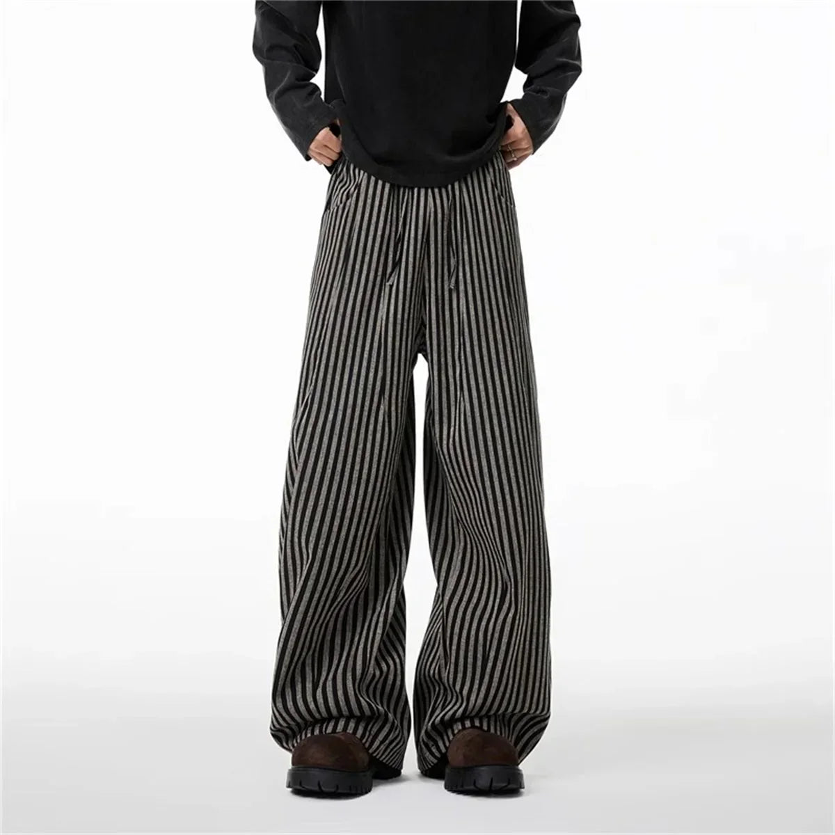 Gothic Striped Baggy Pants