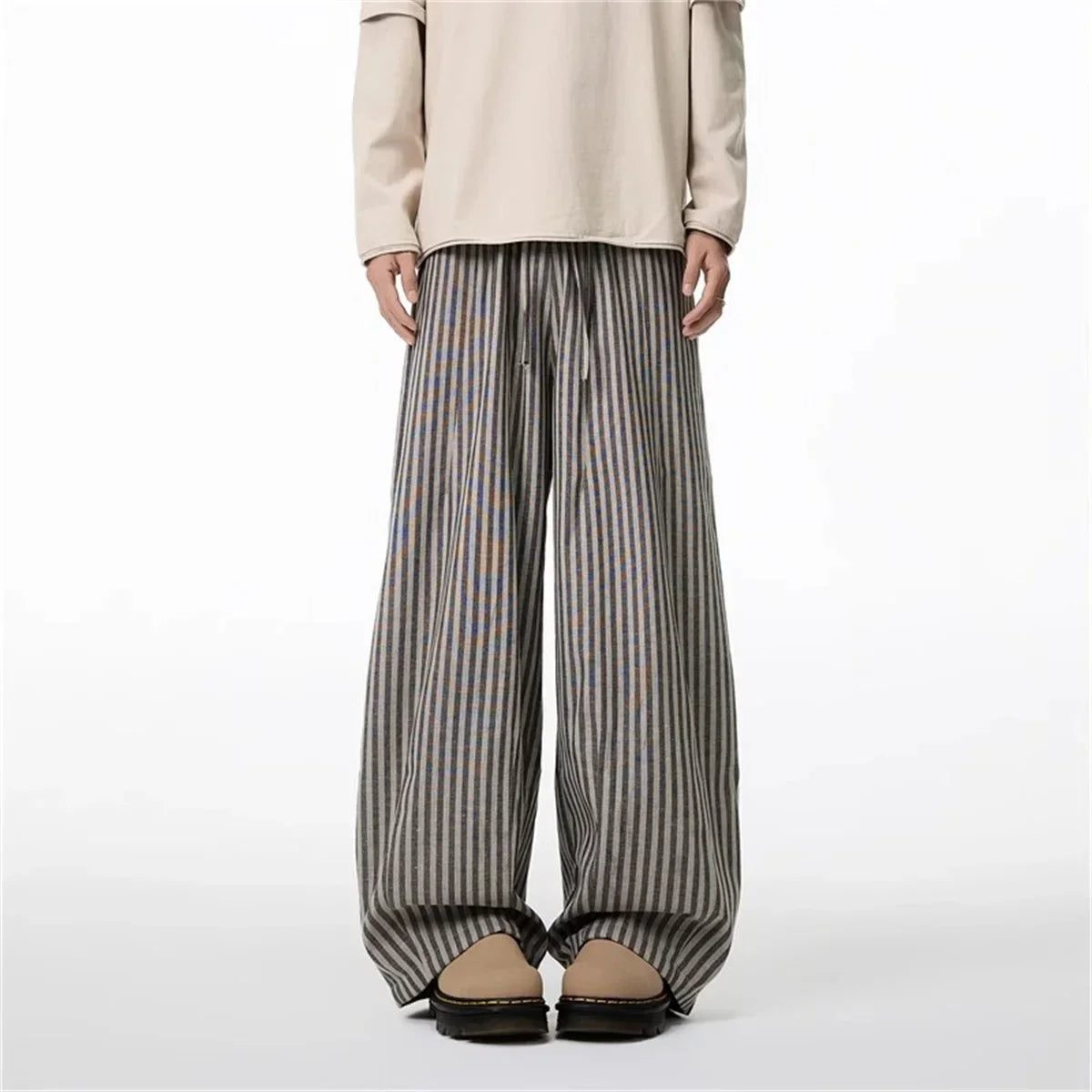 Gothic Striped Baggy Pants
