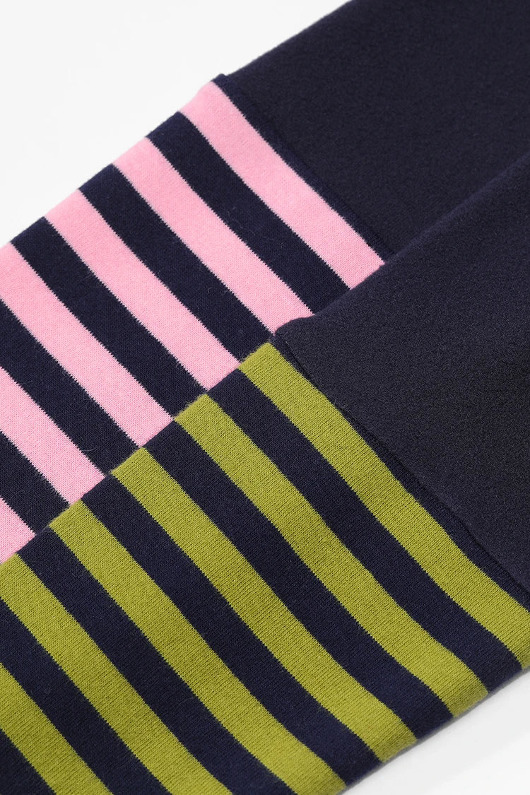 Two Layered Colorful Sleeves T-shirt