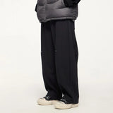 Thick Fleece Solid Color Drawstring Sweatpants