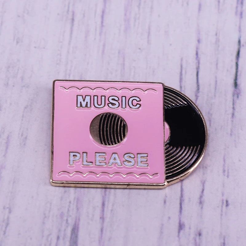 Music Please Pink Pin