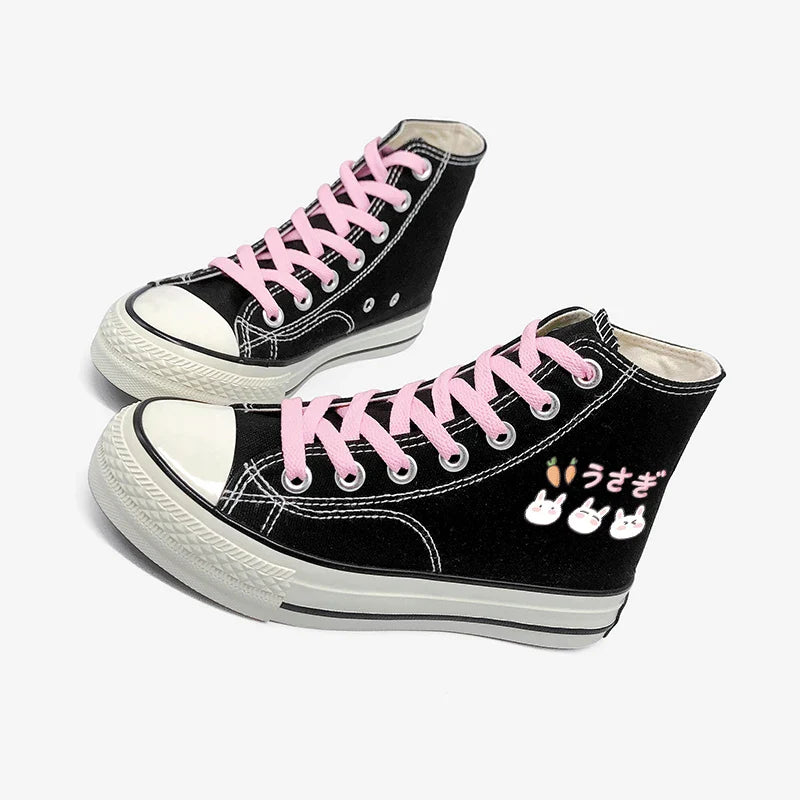 Cute Anime Rabbit Canvas Shoes