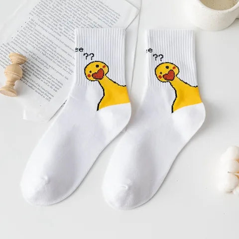 Funny Embroidery Summer Socks