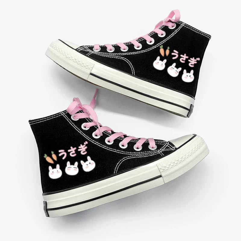 Cute Anime Rabbit Canvas Shoes