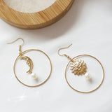 Bohemian Gold Asymmetric Circle Earrings