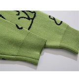 Weird Core Dinosaur Knitted Sweater