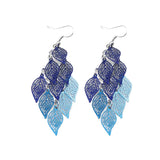 Vintage Hollow Leaves Shiny Earrings