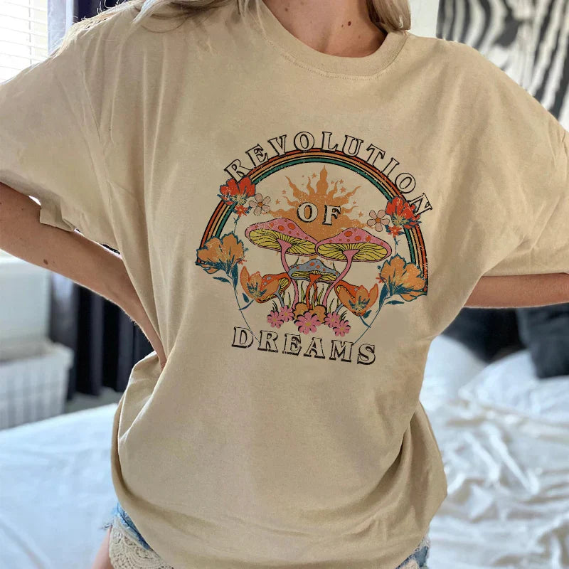 Graphic Dreams Casual T-shirt