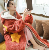 Gothic Star Oversized Fleece Hooded Blanket