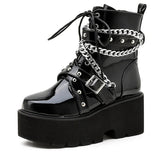 Chained Winter Women's Black Boots